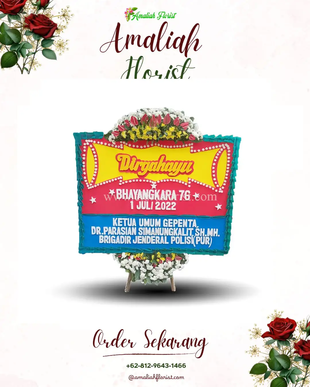 Papan Bunga HUT Ulang Tahun Tabir Timur
